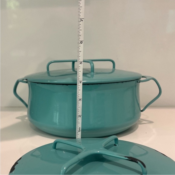 GUC IHQ vintage Dansk Kobenstyle pot, light teal/tuquoise/ 3 qt - Picture 3 of 8